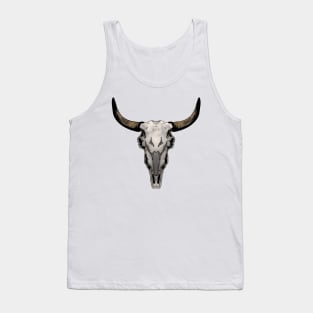 Long horn skull Tank Top